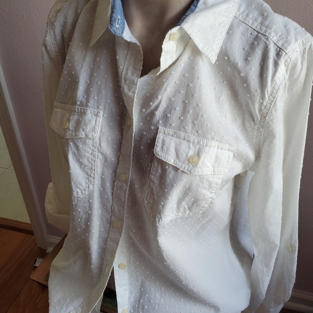 St Johns Bay White button up blouse - Picture 15 of 15